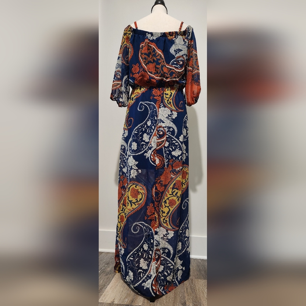 Rue21 Sz L maxi dress. Beautiful deep colors, lined to the knee
